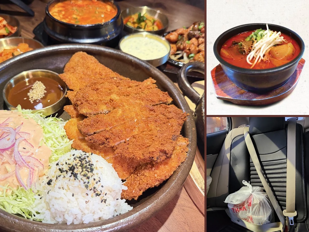 Warm Korean dishes on a casual dining table.
