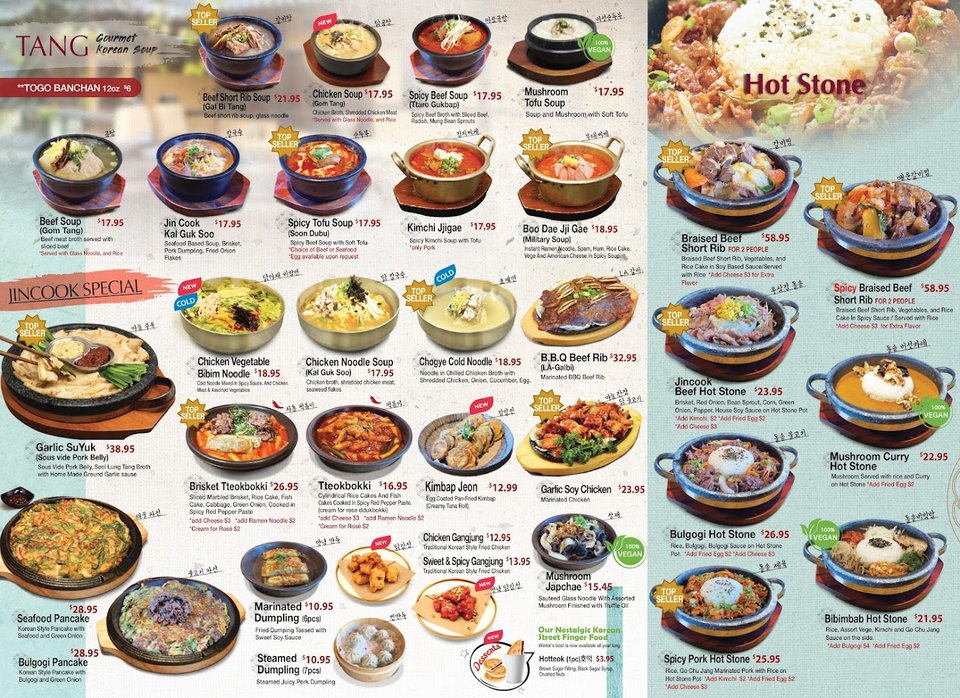 Warm Korean dishes on a casual dining table.